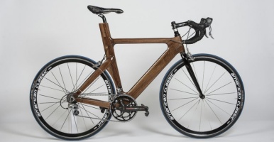 เฟรมจักรยานทำจากไม้ วอลนัท